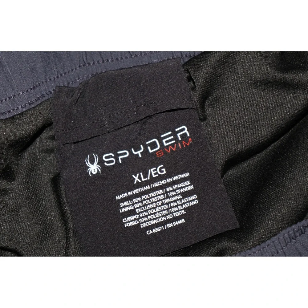 Spyder Swim Trunks Mens XL Black Board Shorts Activewear 7